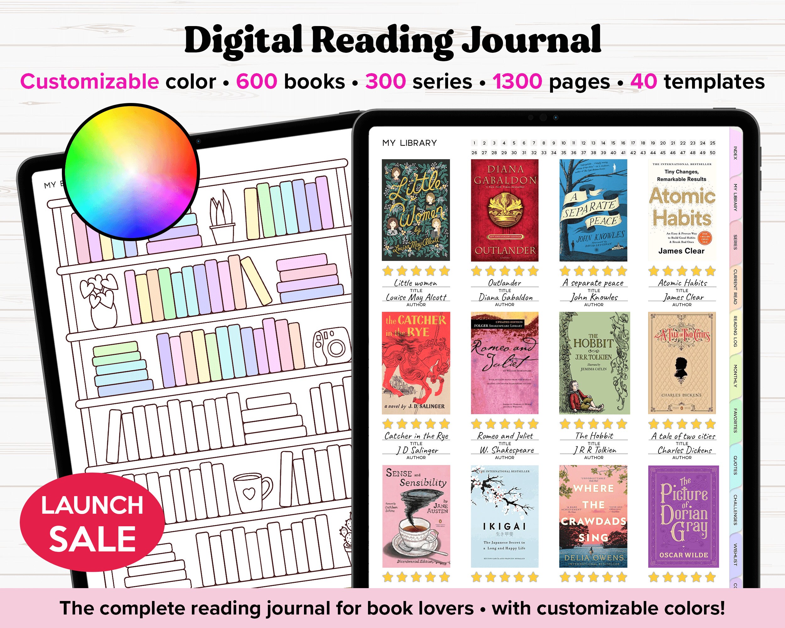 Digital Reading Journal Digital Reading Planner Reading - Etsy Canada