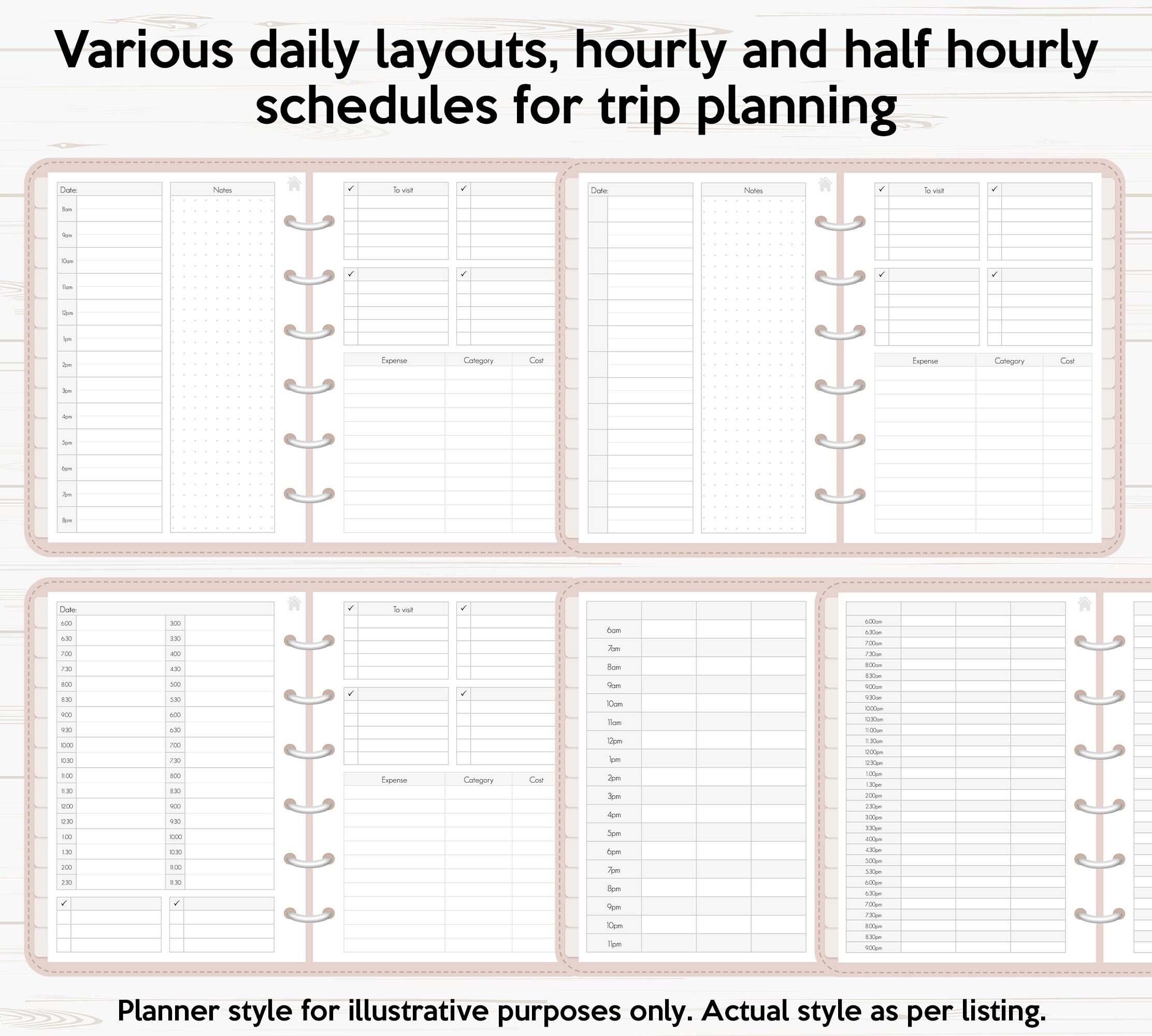 Travel Onenote Digital Planner Templates Inserts Pack NOTEBOOK Etsy