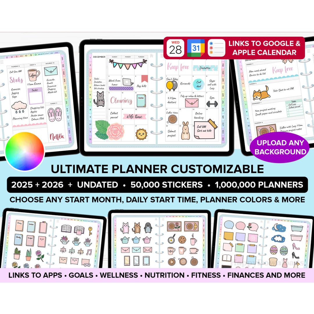 2025 Digital Planner Undated Planner Good Notes Planner Android Planner ...