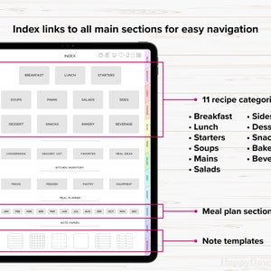 Digital Recipe Book, Digital Recipe Journal, Goodnotes Recipe Template, Digital Cookbook, Recipe Planner, Digital Meal Planner image 6