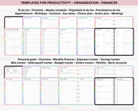 Productivity Planner Digital Download - Fun Cheap or Free