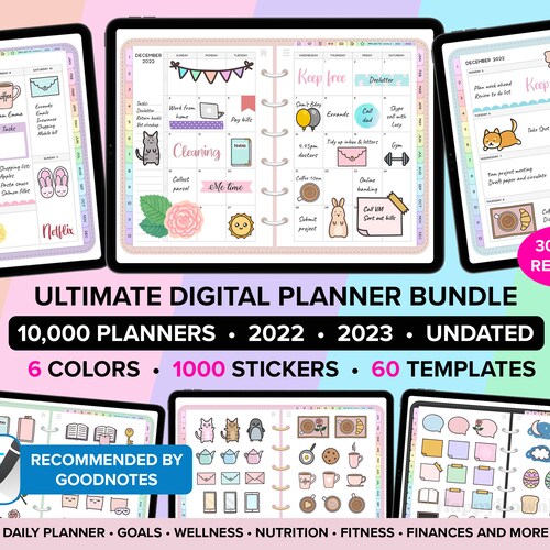 Iphone Planner Digital Undated Planner Ipad Goodnotes Etsy
