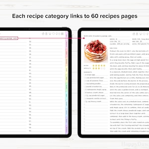 May include: A recipe page for a strawberry sponge cake. The page includes a photo of the cake, a list of ingredients, and instructions. The cake is a layered sponge cake with whipped cream and strawberries.