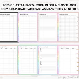 Health Digital Planner Health Planner Fitness Planner Health Tracker Medical Planner Workout Tracker Goodnotes Template Workout Planner image 9