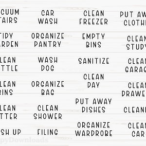 Cleaning Stickers Digital, Daily Chores Stickers, Digital Planner ...