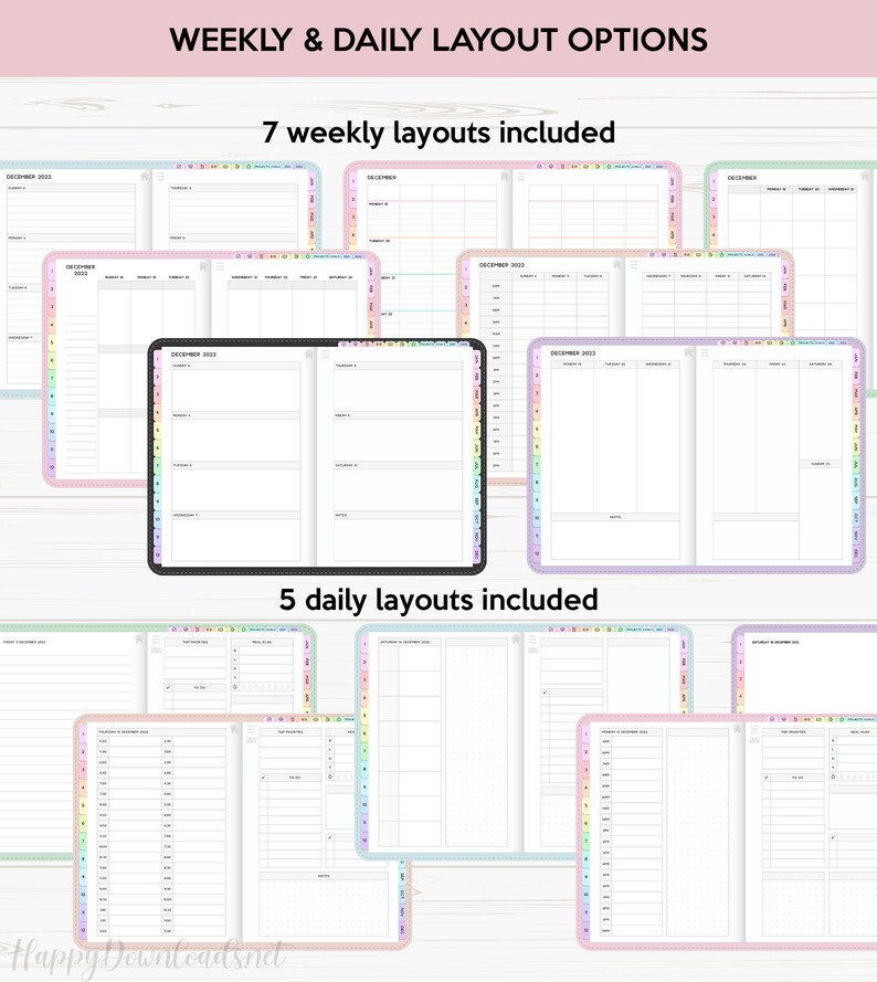 Digital Planner Bundle 1000 Stickers Goodnotes Xodo Etsy