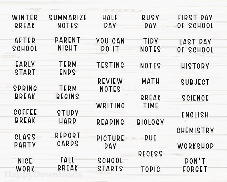 Student Stickers Digital, Digital Planner Stickers, Back to School ...