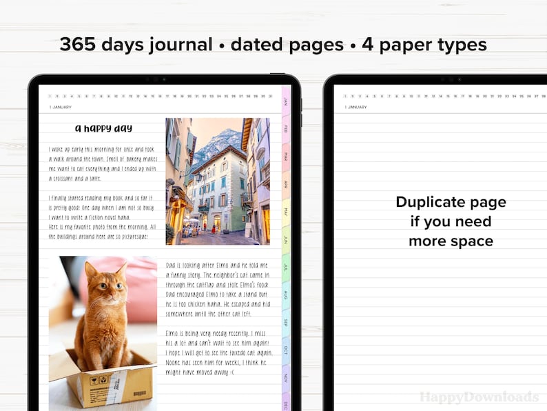 Digital Journal, Digital Daily Journal, 365 Journal, Goodnotes Journal, Hyperlinked, iPad Journal, Notability Journal, Digital Journals bild 3