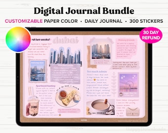 Digitales Journal, Undatiertes Tagebuch, Goodnotes-Journal, Digitales Journaling, iPad Journal, Digitales Notizbuch, Digitale Zeitschriften