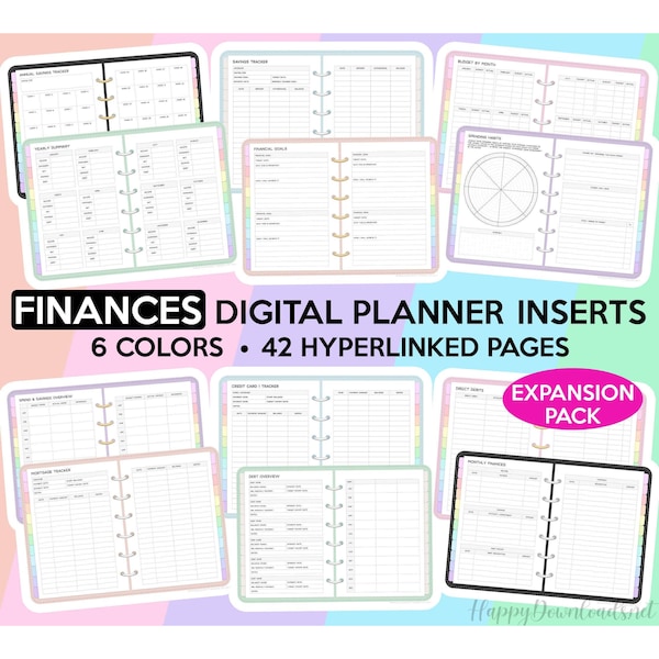 Finances & Budgeting Digital Planner Budgeting Planner Inserts Budget Tracker Budget Planner Finance Planner Goodnotes Financial Planner