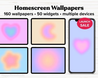 Aesthetic Gradient iPad Wallpaper, iPhone Wallpaper, iPad Theme, Desktop Wallpaper, Phone Wallpaper, Digital Wallpaper, Macbook Wallpaper
