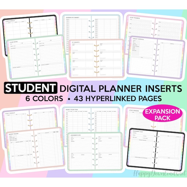 Digitaler Studentenplaner Goodnotes Studentenvorlage Studienplaner Akademischer Planer Collegeplaner Schulplaner Studentenplaner