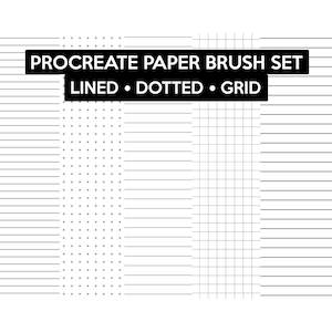 Procreate Paper Brushes Set Lined Grid Dotted Pack