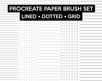 Procreate Papier Pinsel Set Lined Grid Dotted Pack