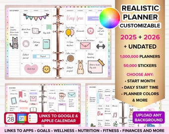 Digital Planner 2025 2026 Undated Planner Goodnotes Planner iPad Planner Daily Planner Weekly Planner Digital Journal Goodnotes Journal