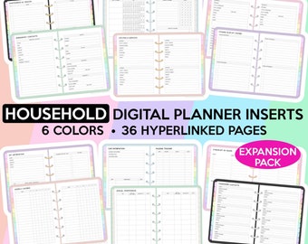 Household Digital Planner Goodnotes Template Home Digital Planner Inserts Family Planner Cleaning Planner Chores Tracker Mom Planner