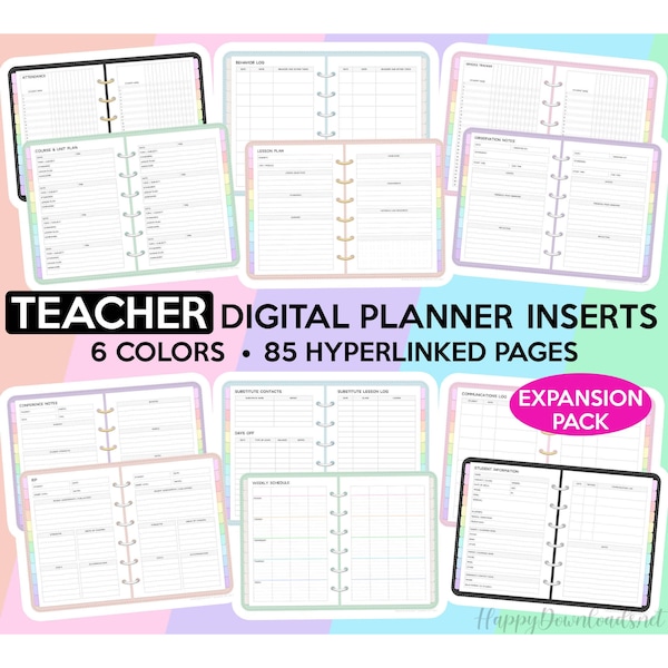 Teacher Digital Planner Teacher Planner Teaching Planner School Planner Academic Planner Teachers Digital Planner Goodnotes Template Class