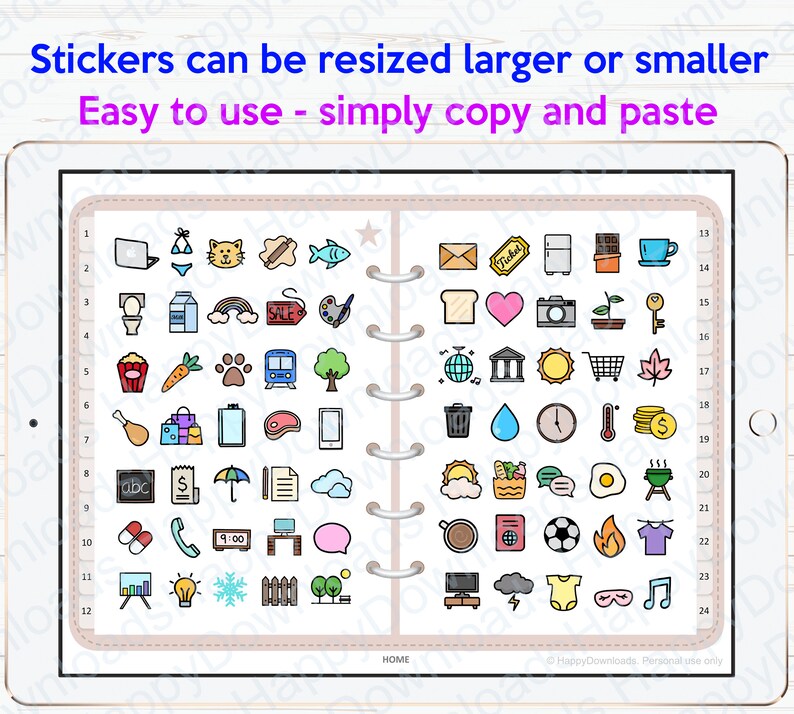 Goodnotes Digital Stickers Book 160 Stickers Pack ...