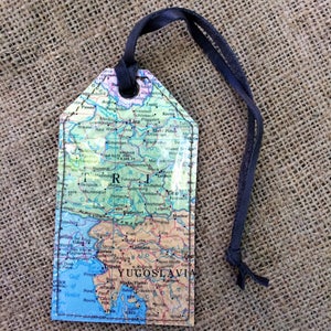 Vintage Map Luggage Tag image 2