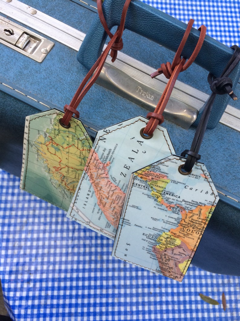 Vintage Map Luggage Tag image 4