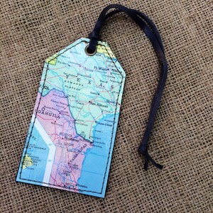 Vintage Map Luggage Tag image 1