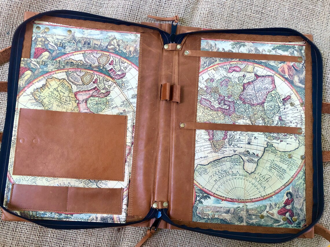 Atlas Briefcase Etsy