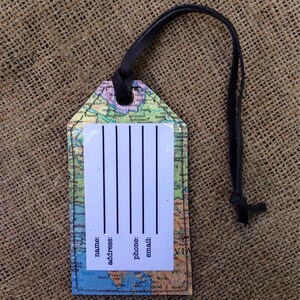 Vintage Map Luggage Tag image 3