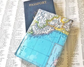 South America Vintage Map Passport Holder