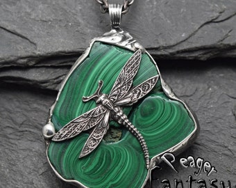 Pendentif de guérison,Pendentif libellule,Pendentif malachite,Pendentif style ancien,Pendentif malachite,Pendentif chakra,Bijoux en métal, pendentif mode