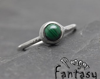 Bague malachite, bague pour femme en argent sterling, bague décorative, bague avec pierres précieuses, bague en pierre, mode, cadeau pour femme, bague faite main