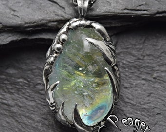 Angel Aura,Aura quartz pendant,Quartz stone necklace,Soldered jewelry,healing pendant,chakra pendant,Bohemian necklace,Women Aura necklace