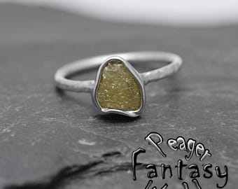 Diamond ring,Luxury ring,silver ring,Yellow Diamond ring,Women ring,rough diamond,Statement ring,Healing ring,Chakra gift,Diamond