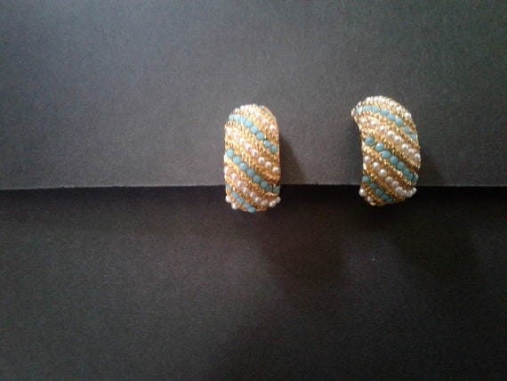Sophisticated Vintage Half-Hoop Clip Earrings