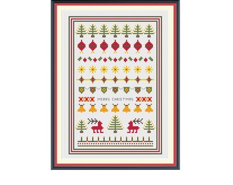 Christmas Cross Stitch Pattern, Craft,  Instant Download, Handmade, Embroidery, Childrens, Cross Stitch Pattern, sampler, Christmas Trees