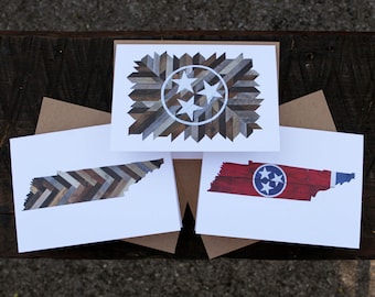 Tennessee Themed Folded Note Cards (Set of 3)