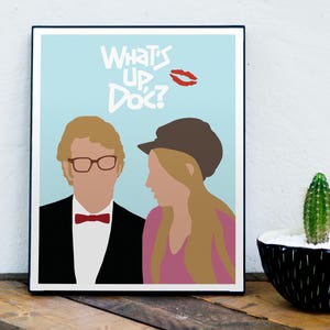 What's Up Doc? Poster, Barbra Streisand, Ryan O'Neal, 1970s Movie, Classic Movie, Minimalist Movie Poster