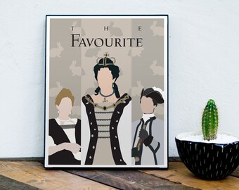 The Favourite Poster, Olivia Colman, Rachel Weisz, Emma Stone, LGBTQ, Minimalist Movie Poster