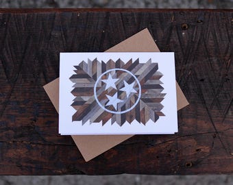 Rustic Tennessee Tristar Folded Note Cards