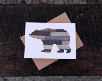 Rustic Bear Folded Note Cards