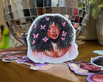 Butterflies and Curls Sticker