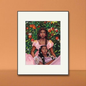 Sisters Art Print: Orange Grove Portrait, 5x7 inches