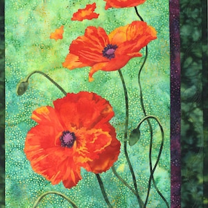 Toni Whitney Design Poppies Flower Applique Quilt Pattern