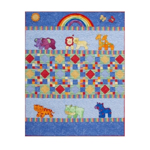 Kids Quilts Little Noah Ark Animal Applique Quilt Pattern