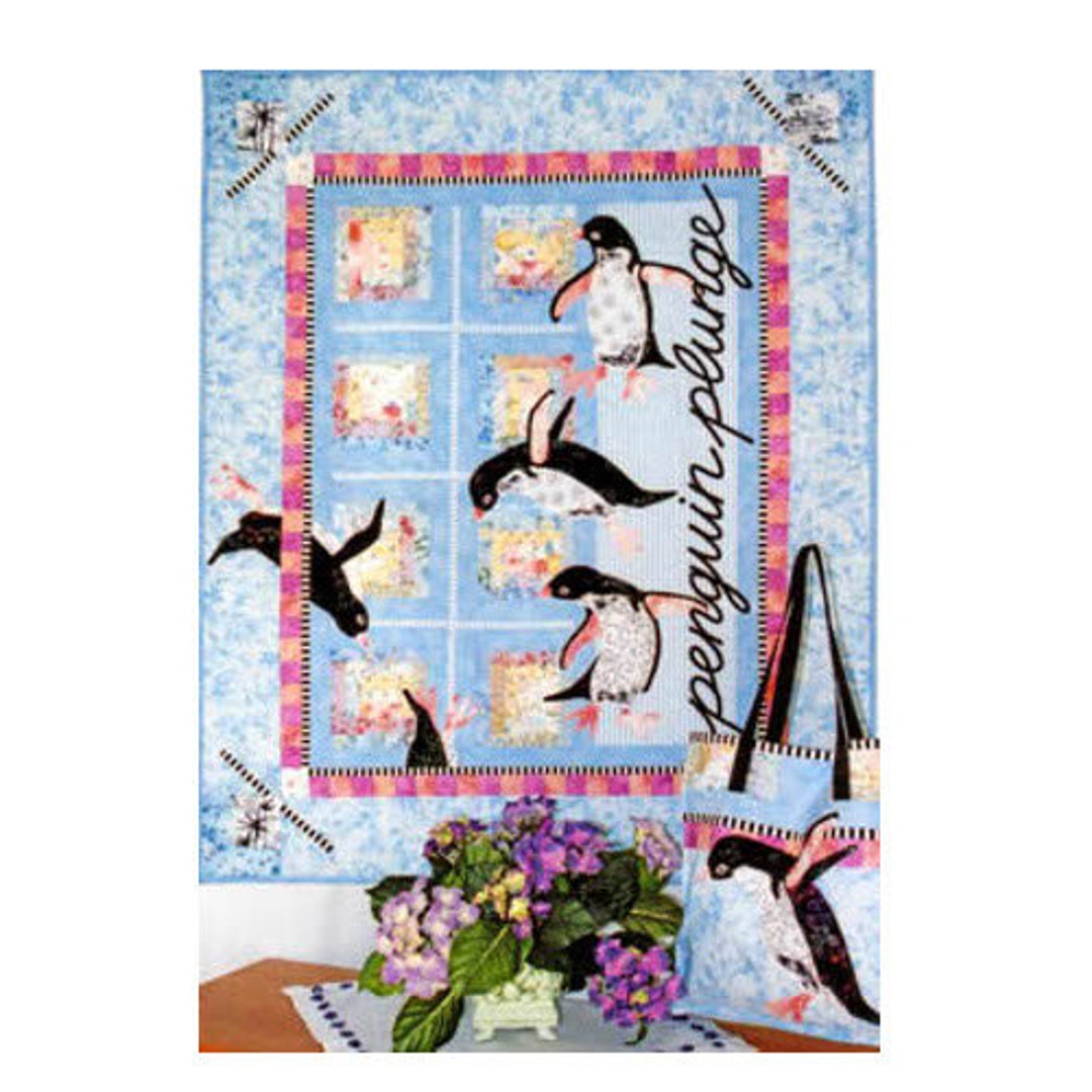 Java House Quilts Penguin Plunge Applique Quilt Pattern Etsy