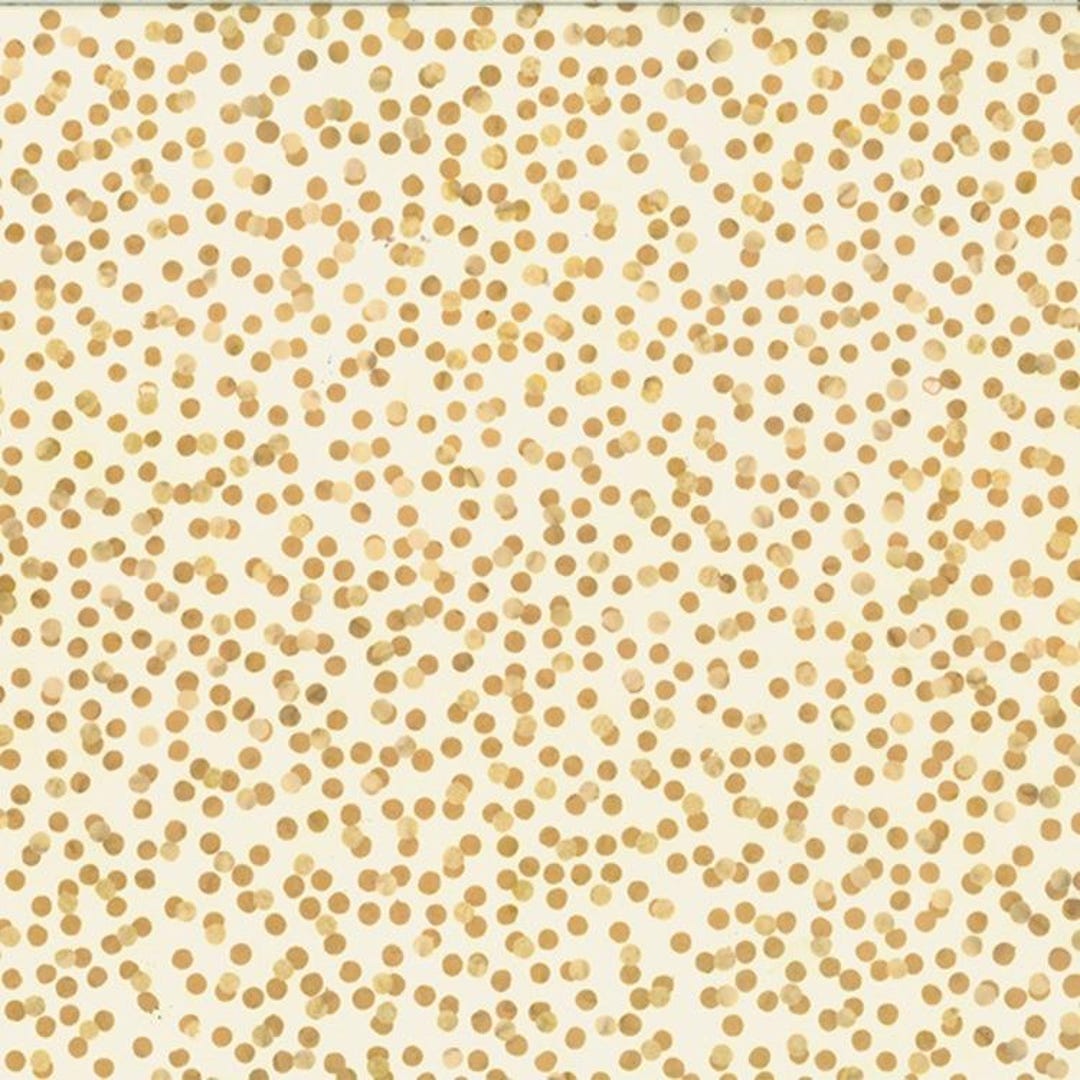 Hoffman Fabrics Jingle Bells Ditsy Dots Cream Batik Fabric