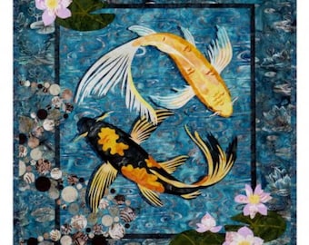 Wildfire Designs Alaska Summer Zen Dancing Koi Applique Quilt Pattern