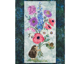 Pine Needles Budding Love Floral Applique Quilt Pattern