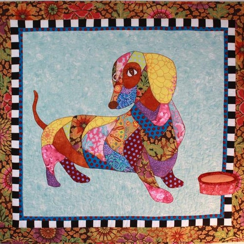BJ Designs & Patterns Dagwood Dachshund Wiener Dog Applique Etsy