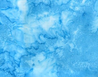 Hoffman Fabrics Watercolors Azure Blue Batik Fabric 1895-1-Azure