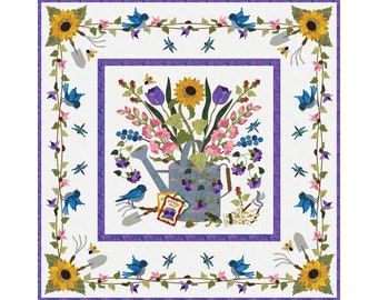 P3 Designs Spring Bouquet Floral Applique Quilt Pattern